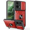 Pro Motorola Moto G35 5G Pouzdro PC+TPU Stojánek Kryt zadní strany telefonu s posuvníkem na fotoaparát