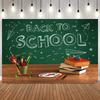 Welcome Back To School Backdrop School Season Old Classroom Vintage Desk Blackboard Color Pens Note Books Photography Backgroud2
