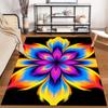 Colorful Abstract Flower Petal Pattern Carpet - Home Decor Art Rug Suitable for use as an anti-slip for living room bedroom sofas