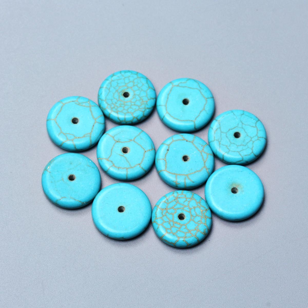 

100/60/30/20/10 шт. 6/8/12/14/16 мм плоские круглые бусины из натурального камня бирюзовые зеленые разделительные бусины для изготовления ювелирных изделий своими руками ожерелья аксессуары 16mm 10Pcs