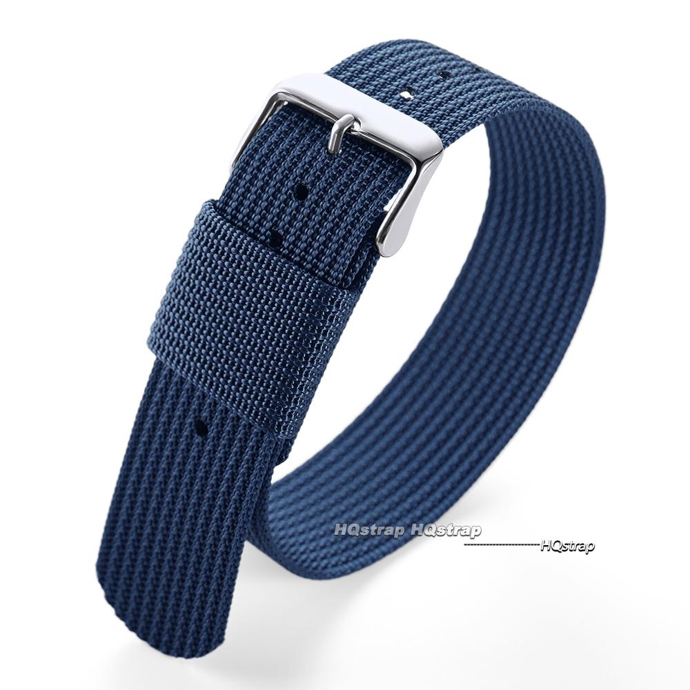 

Ribbed Nylon 18mm 20mm 22mm Watch Band Men Women Straps Woven Canvas Bracelets Sport Wristbands Breathable Replacement Belt 18mm