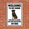Rottweiler-tematiserad metallväggskulptur 8x12"|Välkomstmeddelande, Aluminium, Halloween- & Julklapp, Hundälskare/Heminredning