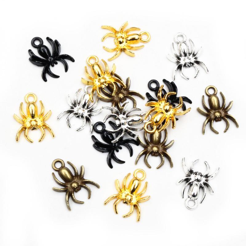 17x14mm 20pcs Black Bronze Gold Antique Silver Plated Spider Handmade Charms Pendant:DIY for bracelet necklace