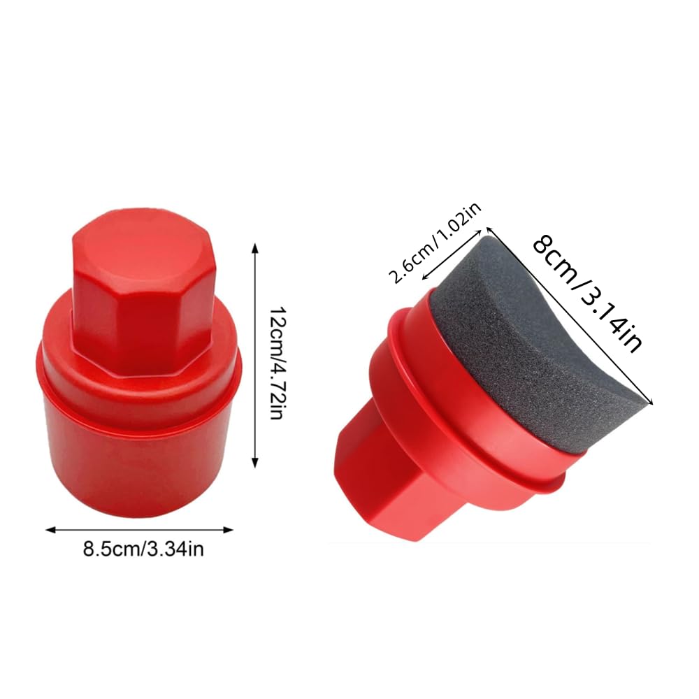 GYWHOOFT Aplicator Ceară Auto Aplicator Pad pentru Dressing Anvelope Ergonomic Aplicator Pad Ceară Perie Moale pentru Luciu pentru Burete Portabil pentru Pad Ceară Anvelope, Mașini,
