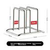 304 Stainless Steel Cutting Board Rack, Pot Lid And Chopping Board Storage Rack, Kitchen Multi-Functional Countertop Organizer Shelf