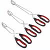3sizes Barbecue Scissor Tong Non-Slip Grilled Food Bread Tong Metal BBQ Baking Clip with Long Handle Kitchen Cooking Accessories