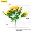 Künstlicher Sonnenblumenstrauß: Kurzer Stiel aus Seidenstoff für die Dekoration des Hochzeitssaals
