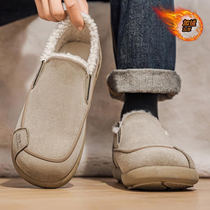 Shoes Winter Velvet Warm Cotton Shoes Lazy Waterproof Non-slip Sports Casual Lightweight Soft-soled Beanie Shoes