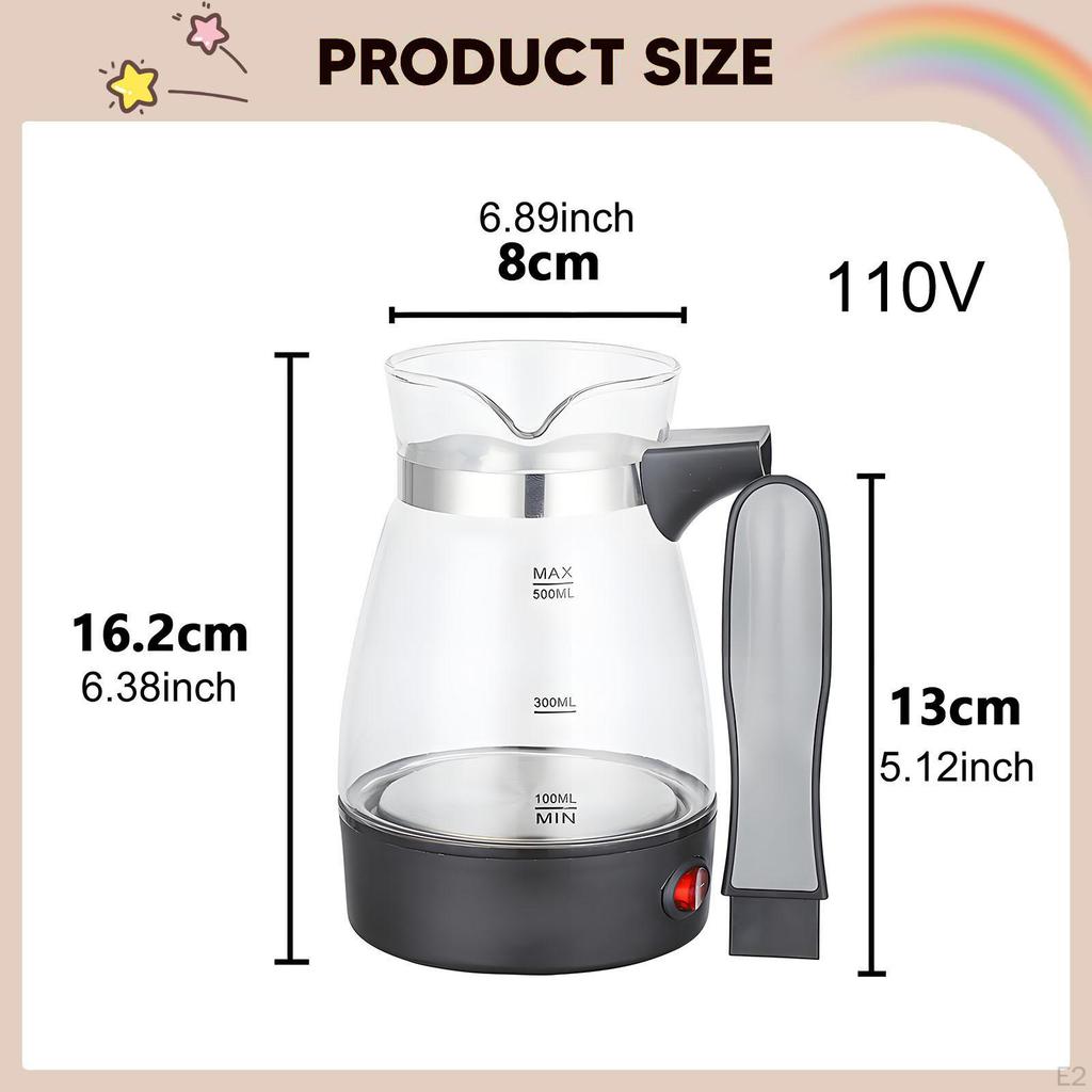 Elektryczny Turek do Kawy Maszynka Przeciw Poparzeniom Wielofunkcyjny Odpinany Uchwyt Czajnik