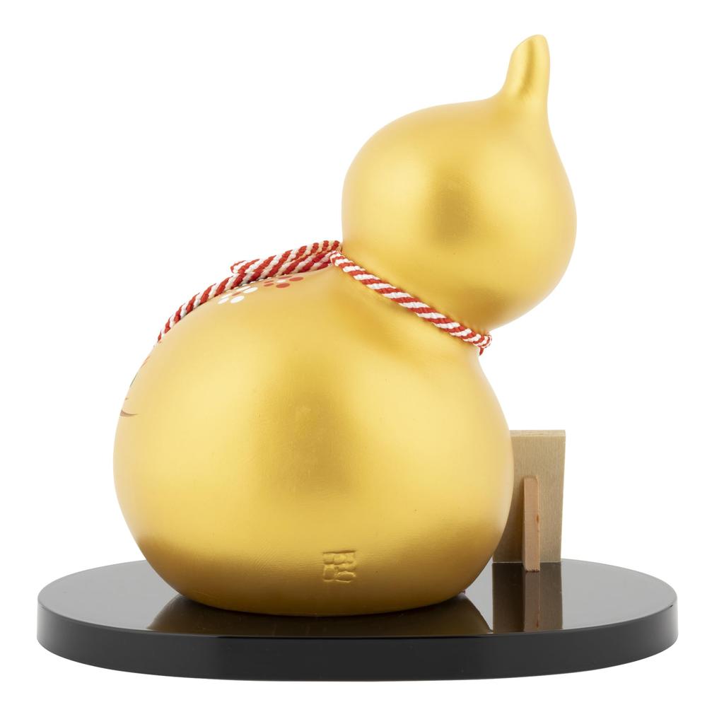 Seto Pottery Company 2026 Zodiac Figurine - Compact Horse Figurine - New Year's Decoration - Good Fortune - Gold-decorated Gourd-shaped Lucky Horse -