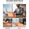 For iPhone 17 Pro Case Compatible with MagSafe Skin-touch PC + TPU Phone Cover with Foldable Kickstand