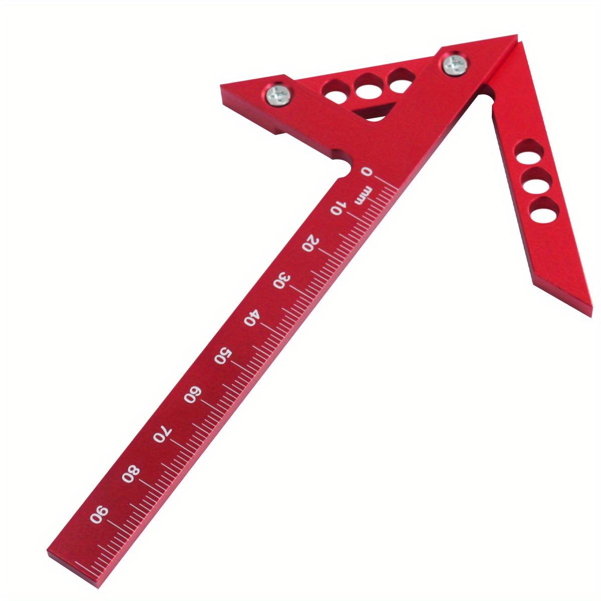 

1PC Center Finder Деревообробний квадрат 45/90 градусів прямокутний калібр ліній Алюмінієвий центр Scribe Теслярська лінійка Інструмент для вимірювання деревини