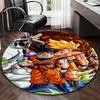 1pc Dragon Ball Z Goku & Vegeta Super Saiyan Round Carpet - Anime Cartoon Design Chair Mat, Non-Slip Rug for Office, Home Decor, Living Room