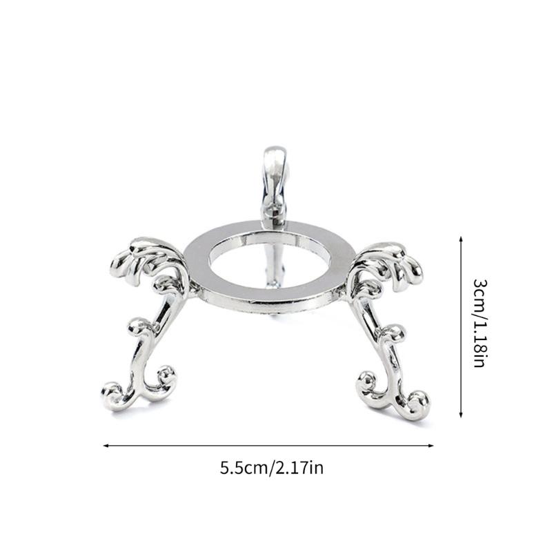 Modern Round Ornament Holder Durable Iron Construction Compact Functional Design Multipurpose Metal Display Rack