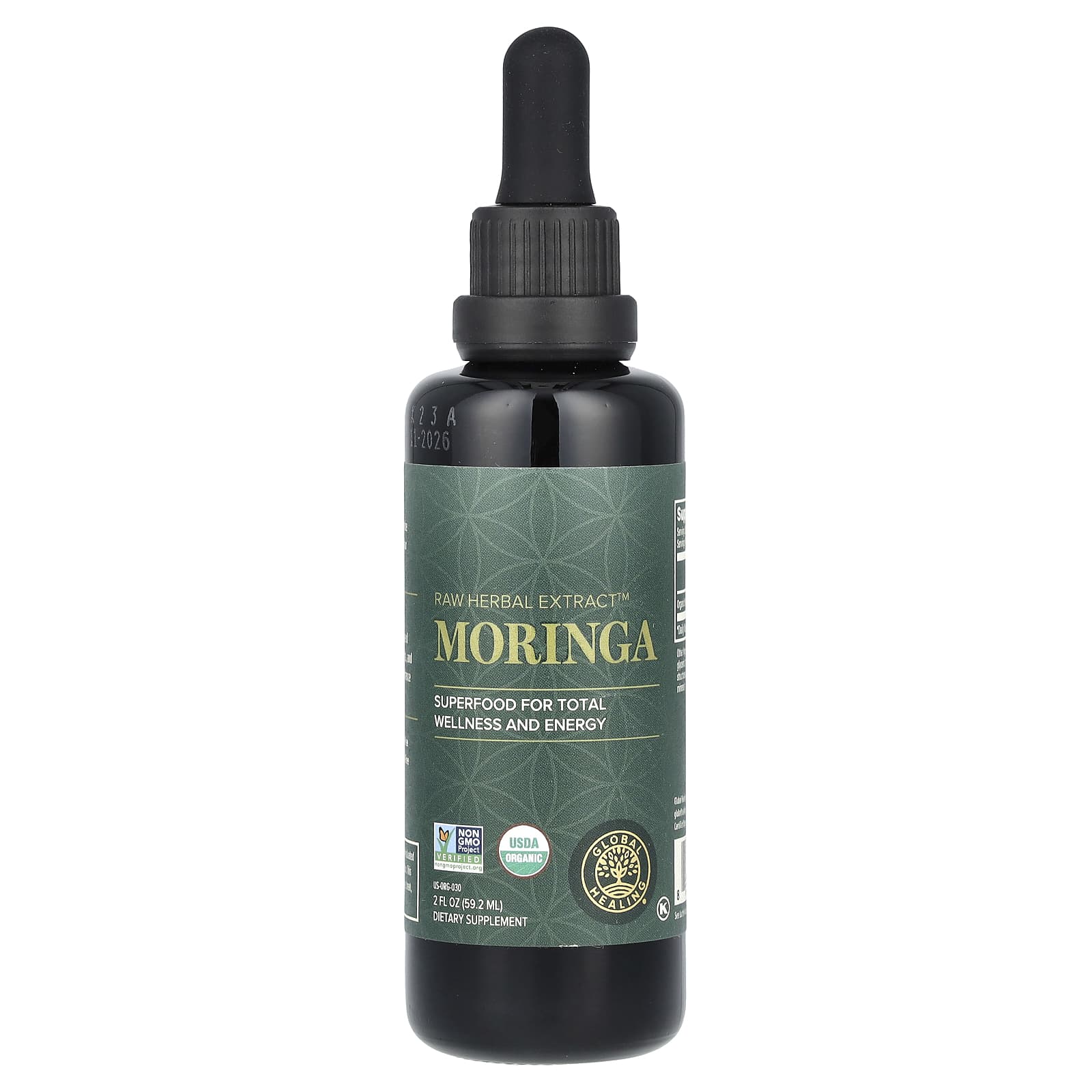 

Global Healing, Raw Herbal Extract, Moringa, 2 fl oz (59.2 ml)