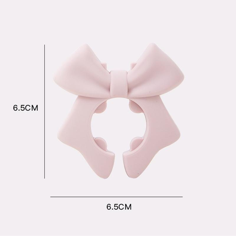 1-4Pcs Silicone Bow Spatula Holder Anti-Scalding Silicone Utensil Holder Bow Shaped Adjustable Spoon Pot Holders Kitchen Gadgets