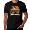 Jogging I Just Felt Like Running Graphic Essentia Tshirt Stylish Graphic Short Sleeve Top Tshirt