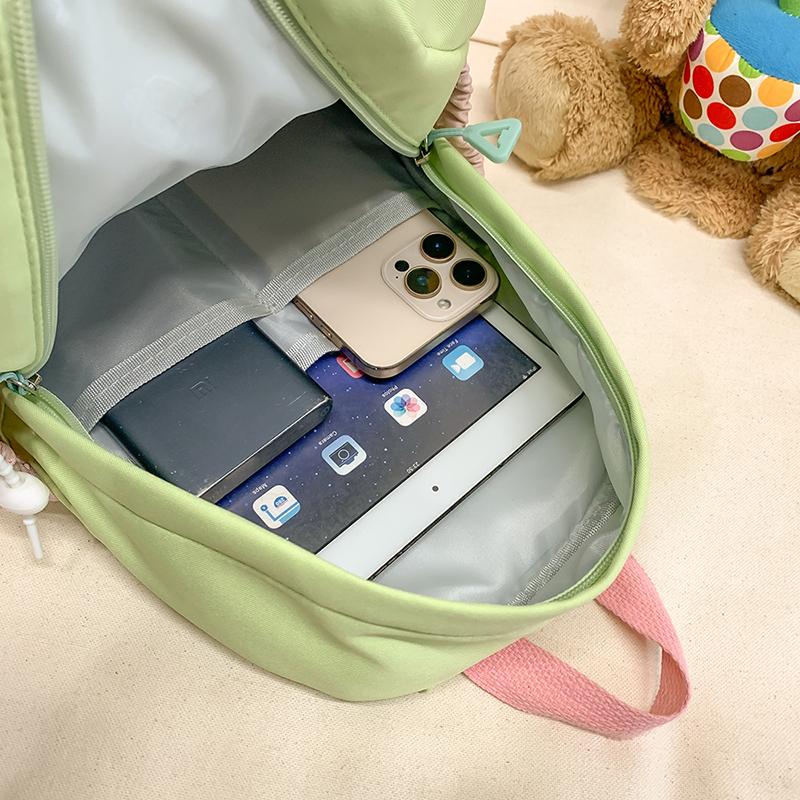 Colored Middle School Student Schoolbag Women's Campus Backpack Large Capacity Travel Backpack