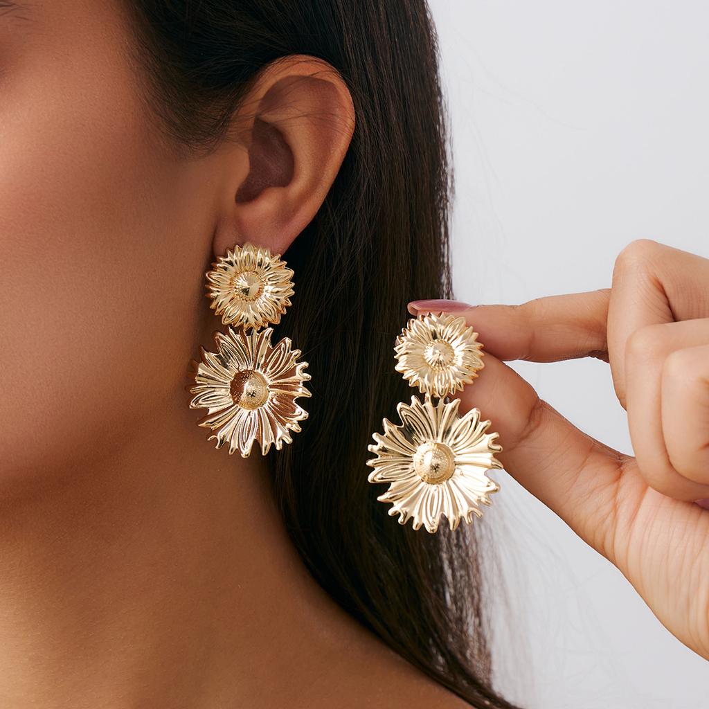 Ingemark 8 Styles Punk Gold Color Irregular Stud Earrings for Women Trend Vintage Geometric Piercing Earrings Party Jewelry Gift