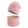 Cartoon Children Hat Scarf Set Solid Color Kids Beanies Sets  Winter Season