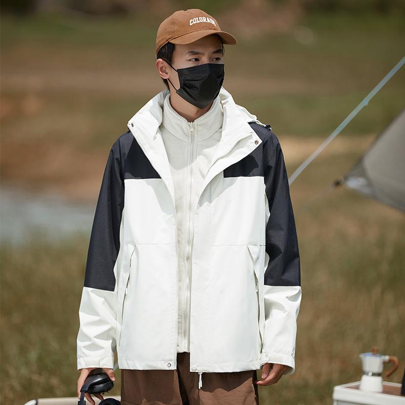 Herbst und Winter Paar Winddicht Wasserdicht Abnehmbares Futter Outdoor Jacke Jacke Jacke