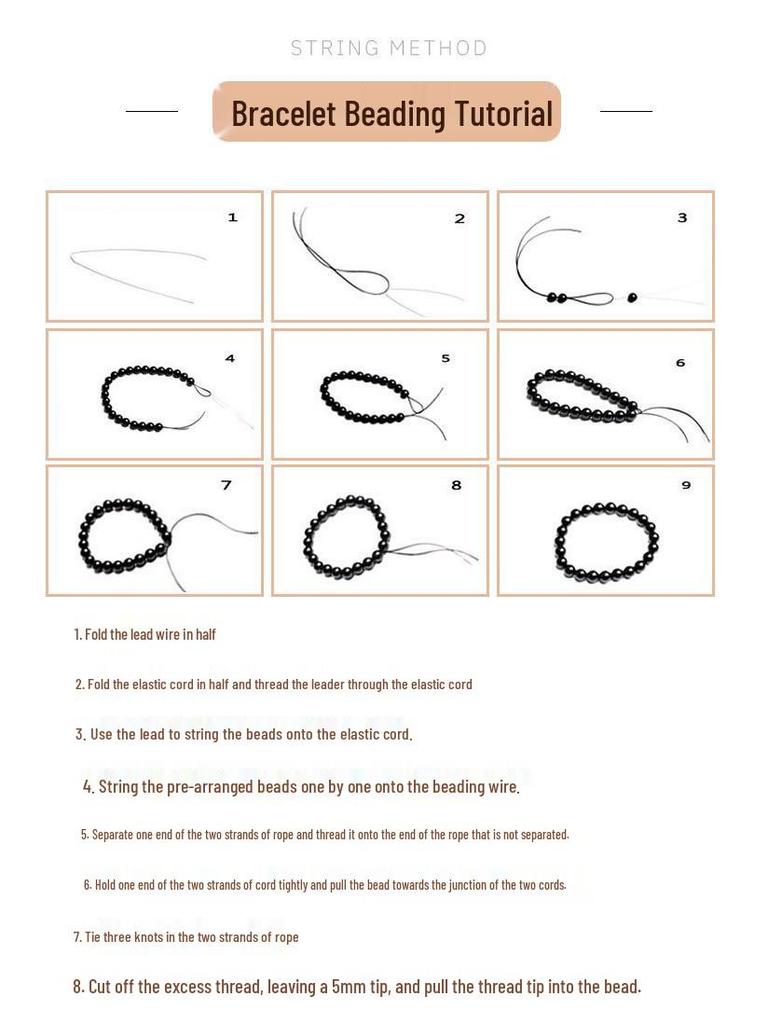 Natural Golden Rutilated Quartz Round Bead Bracelet - DIY Rutilated Quartz Beaded Jewelry