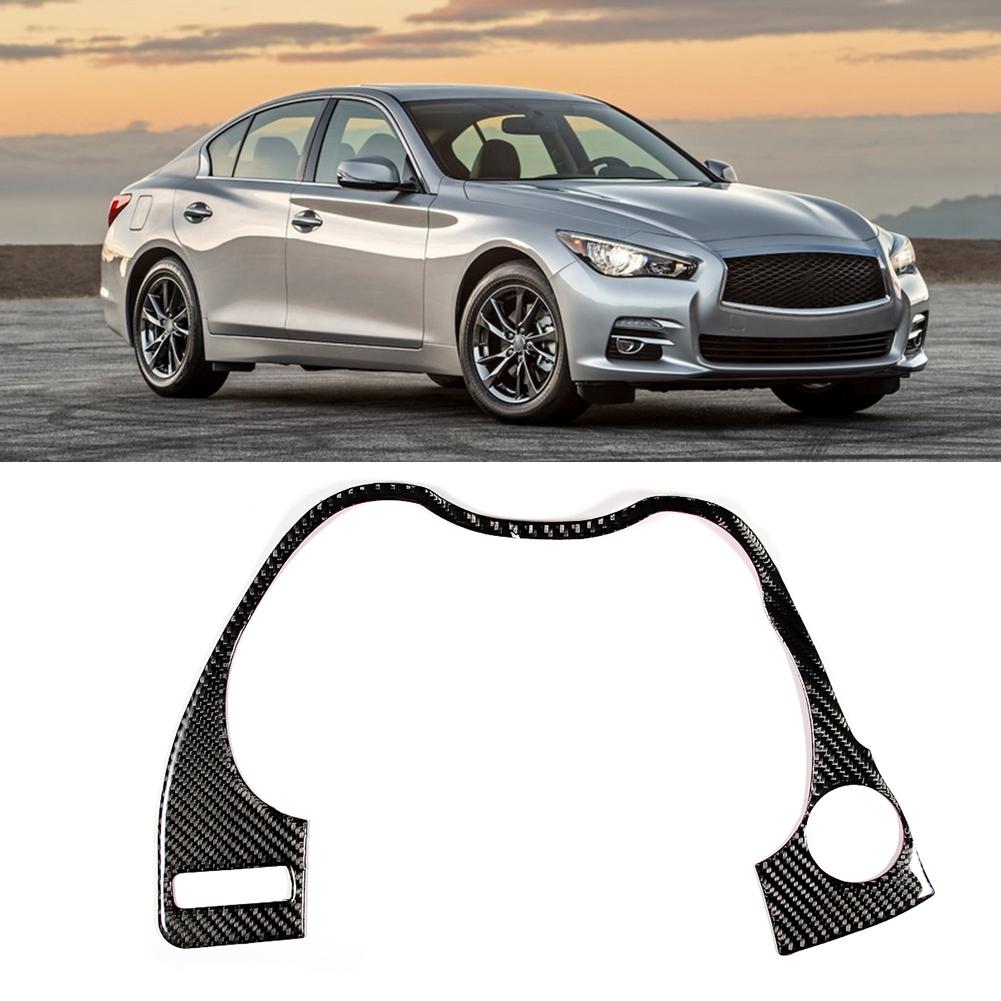 Real Carbon Fiber Car Dashboard Frame Panel Cover Trim Fit For Infiniti Q50 Q60