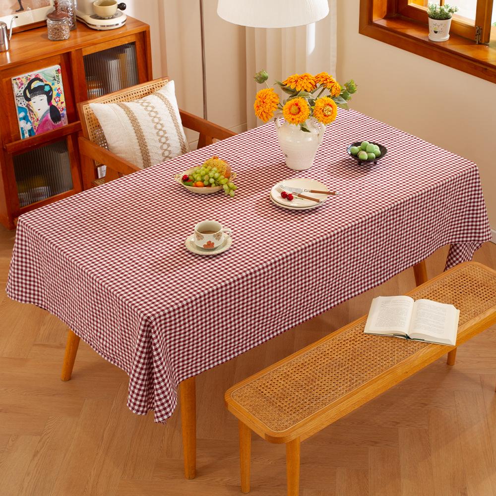 American Ins Small Plaid Tablecloth Coffee Table Cloth Tablecloth Table Picnic Cloth Pastoral Hotel Photo Fabric Manufacturer