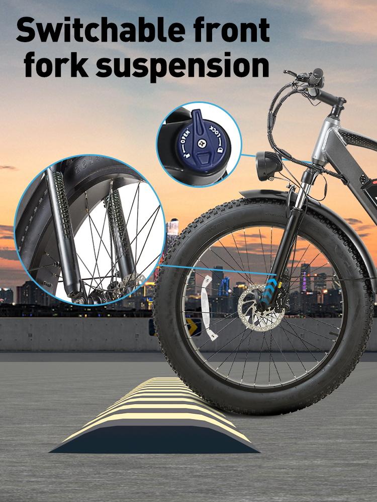 BURCHDA RX20 Elektrisches Fahrrad für Erwachsene, E-Bike mit 1500W Spitzenleistung und 48V 20Ah abnehmbarem Akku, Elektrisches Mountainbike mit dicken Reifen