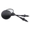 2 st Motorcykel Svart Universal 10 mm Sidospegel Backspegel Anti-fall Vikbar Rund Spegel