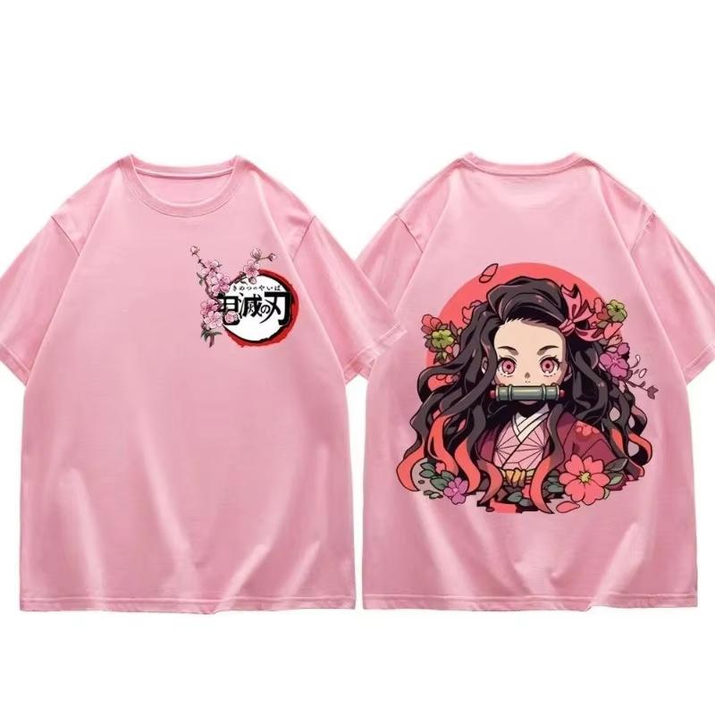 Demon Slayer Kimetsu No Yaiba Kamado Tanjiro Nezuko Agatsuma Zenitsu Anime T-shirt Harajuku Hip-hop Casual Graphic T Shirts