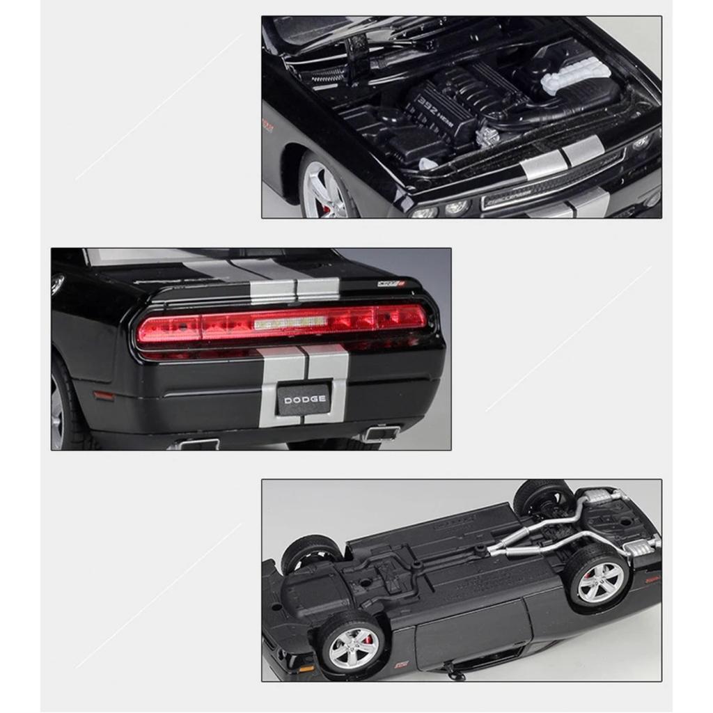 WELLY 1/24 DODGE 2012 Challenger SRT Alloy Sports Car Model Diecasts Metal Vehicles High Simulation Car Model Toys for Kids Gift