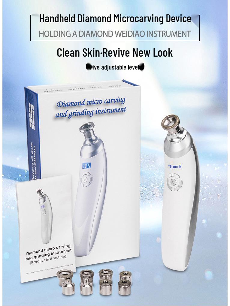 Handheld Microdermabrasion & Microcarving Facial Cleansing Device for Skin Rejuvenation & Exfoliation