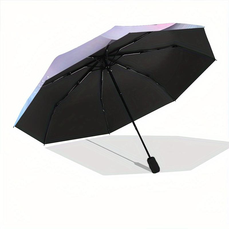 Frozen Queen Elsa Automatic Open/CloseUmbrella-CuteUmbrella with Cute Design, Portable 3-Fold Compact Umbrella for Men & Women, Valentine's