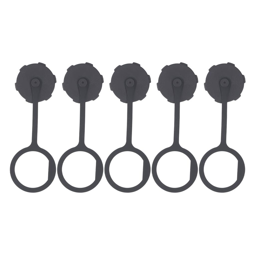 5Pcs USB Waterproof Connector Dust Cover E16 Plastic Female Cap Inner Screw Thread with TPU Chain