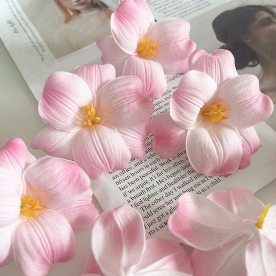 10 Pcs Artificial Faux Silk Phalaenopsis Flower Heads Fake Orchid Head for Wedding Floral Bouquet Decor DIY Craft Making