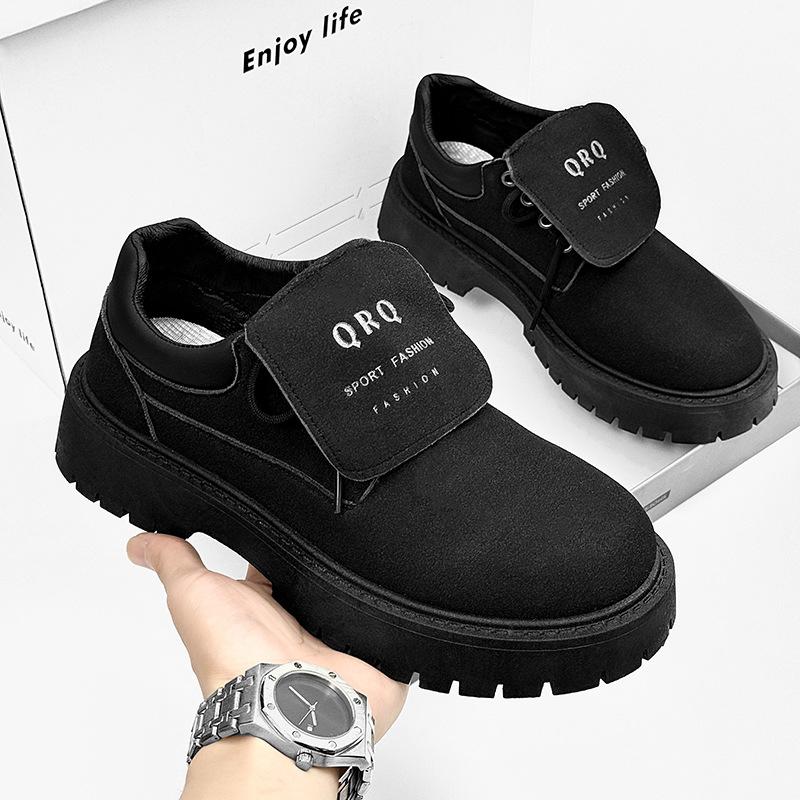 

Ретро рабочие ботинки 2025 новые весенне-летние низкие ботинки Мартин мужские на толстой подошве с увеличением роста дышащие мужские туфли 44