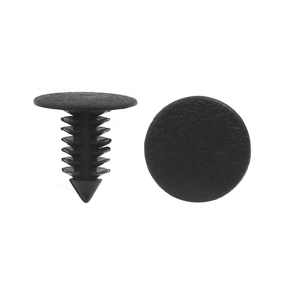 

uxcell Клипса/Заклепка/Крепеж Пластиковый материал Кнопка-пистон Панель 9mm black чёрный