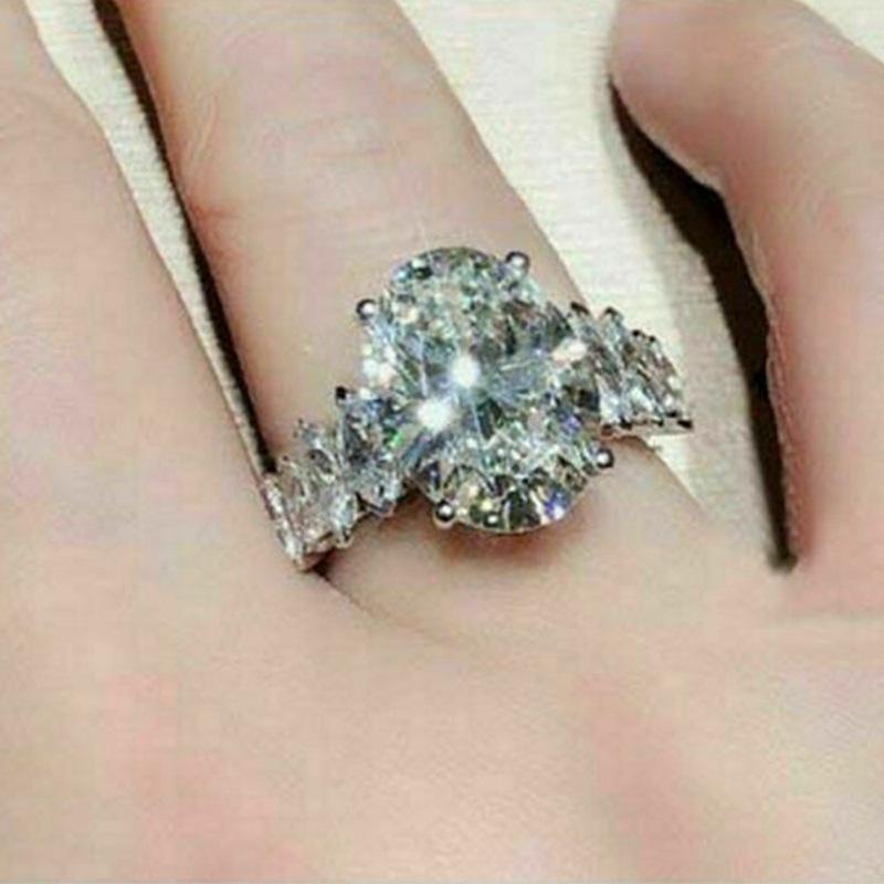 Popular European and American Fashion Oversized Zircon Temperament Women's Ring Ring, with Jewelry Factory