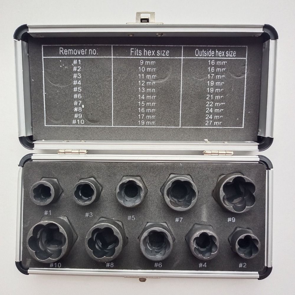 With Aluminum Box Broken Nut Remover Hexagonal Design Nut Removal Socket  Frozen Bolts
