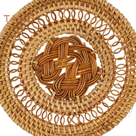 Dinner Pad Lightweight Wide Application Eco-friendly Unique Round Shape Visual Effect Cup Coaster for Restaurant