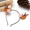 Japanese & Korean Style Flocked Coral Antler Ears Hair Clip for Christmas Photo Shoots