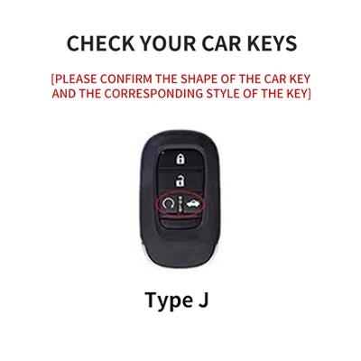 

Car Remote Key Case Cover For Honda Vezel City Civic Jazz BRV BR-V HRV Accord XRV URV Fit Freed Leather Keychain Holder Shell Black-Key Ring