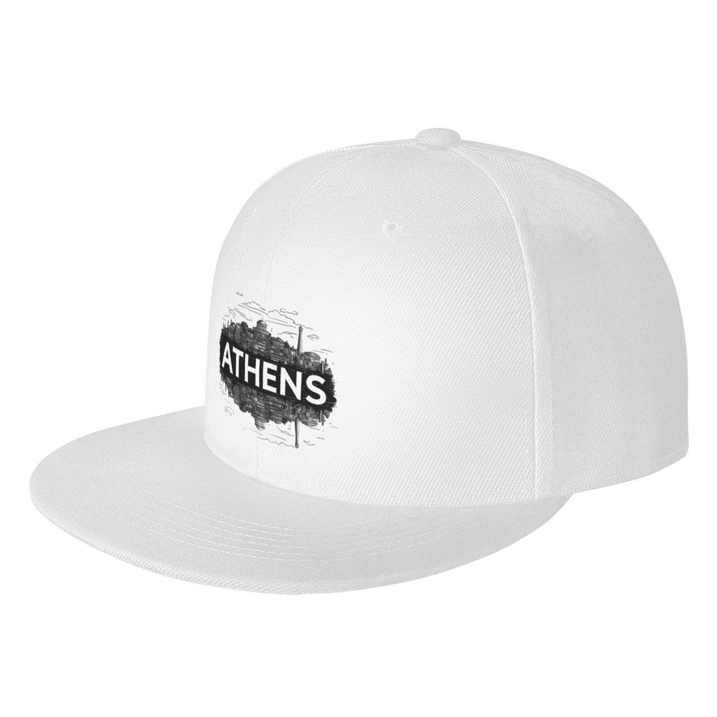 Fashion ATHENS GREECE Flat Brim Sun Hat Harajuku Style Womens Visor