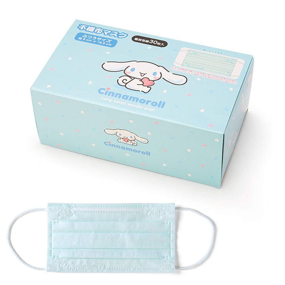 

[Sanrio] Маска из нетканого материала для взрослых, 30 штук, коробка Cinnamoroll Cinnamoroll, плиссированный тип, индивидуально упакованный персонаж 161721