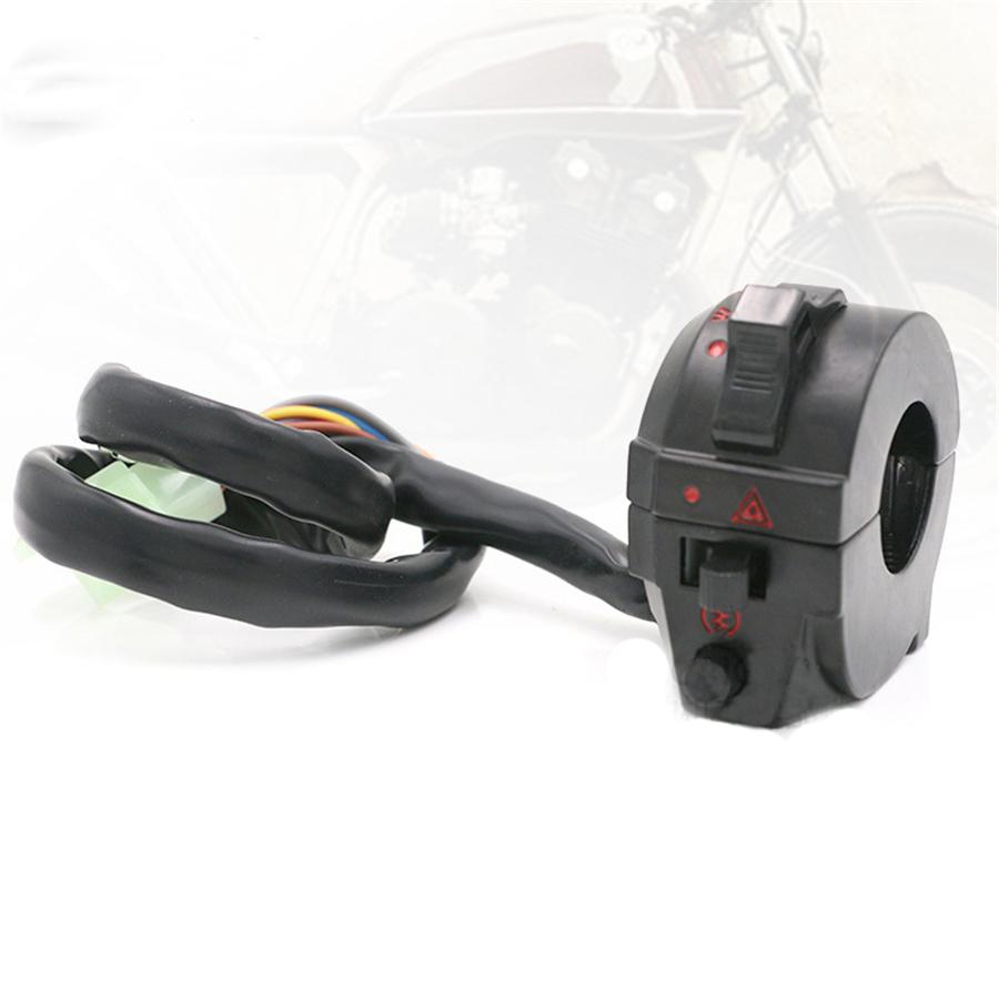 2X 7/8" Motorcycle Handlebar Control Switch High/Low Beam Light Horn Switch Part