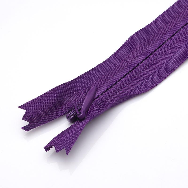 Colored Nylon Invisible Zipper for Home Textiles & Clothing Accessories - #3 Closed-End Design