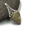 Natural Bumblebee Jasper Gemstone 925 Sterling Silver Jewelry  Pendant 2.8" AJP-440