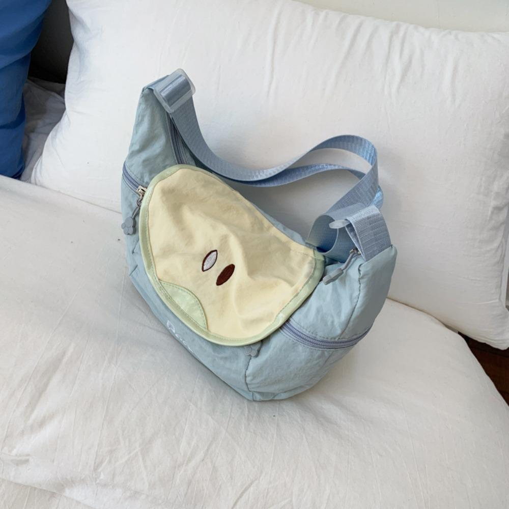 

Large Capacity Nylon Shoulder Bag Korean Style Cloth Messenger Bag Sweet Handbag Girls синий