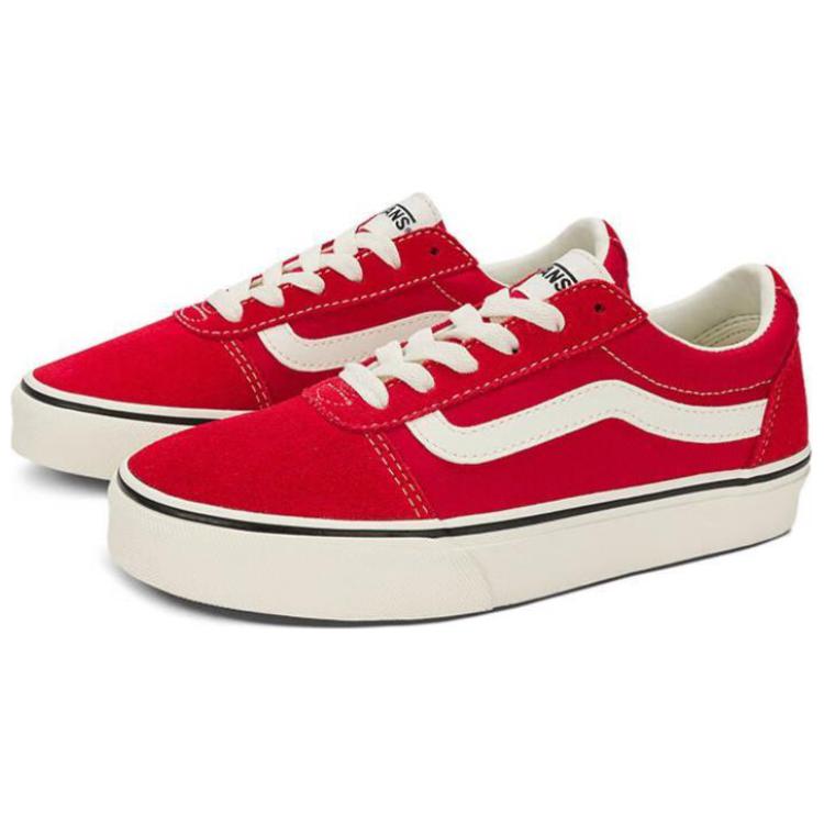 Vans Ward Comfortable Versatile Low-Top Skate Shoes Women Sneaker Red VN0A3IUNBOP